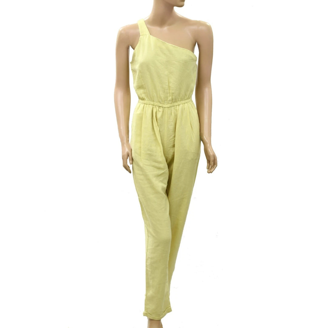 Anthropologie Celandine One-Shoulder Jumpsuit Dress