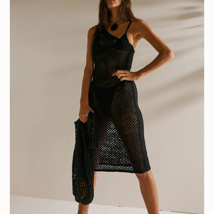 Free People FP Beach Catch Me Fauxchet Midi Dress