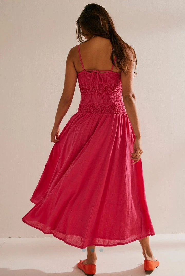 Free People Sparkling Drop-Waist Moment Midi Dress
