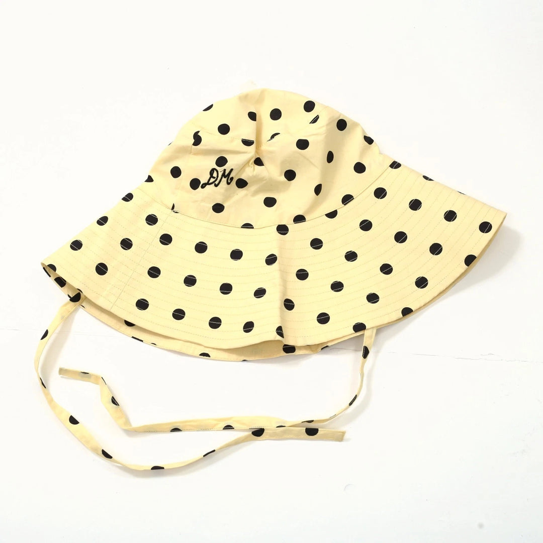 Damson Madder Polka Dot Bucket Hat Printed Embroidered Logo