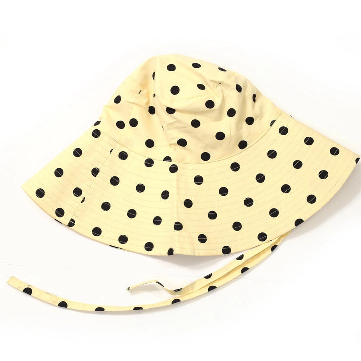 Damson Madder Polka Dot Bucket Hat Printed Embroidered Logo
