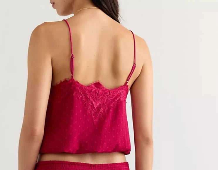 Free People Sunflare Cami Cropped Tank Blouse Top