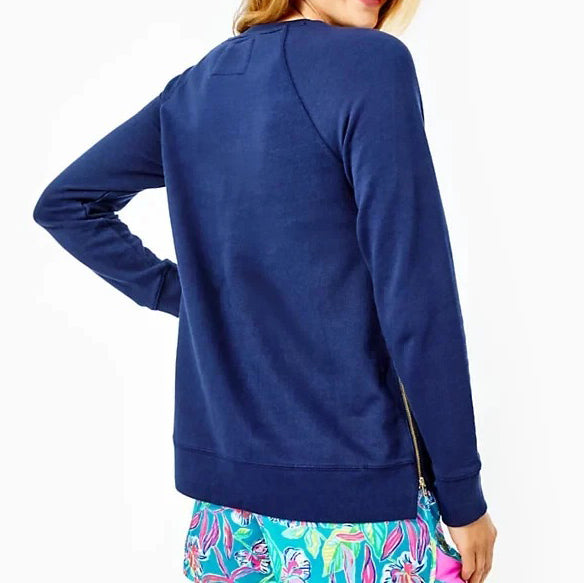 Lilly Pulitzer Luxletic Beach Comber Pullover Sweatshirt Top