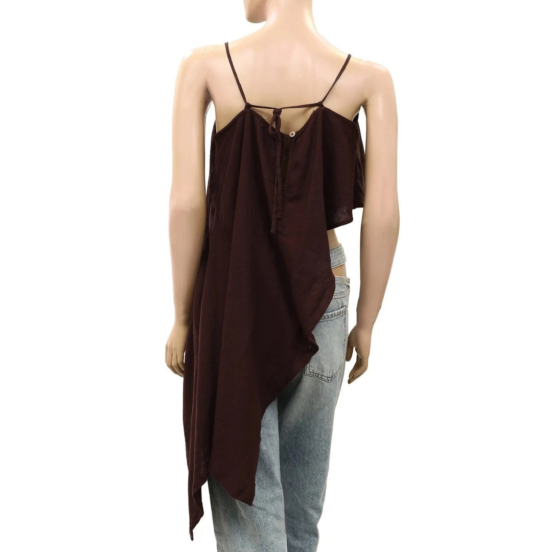 Free People Free-est Sandshell Linen Delia Cami Tank Top