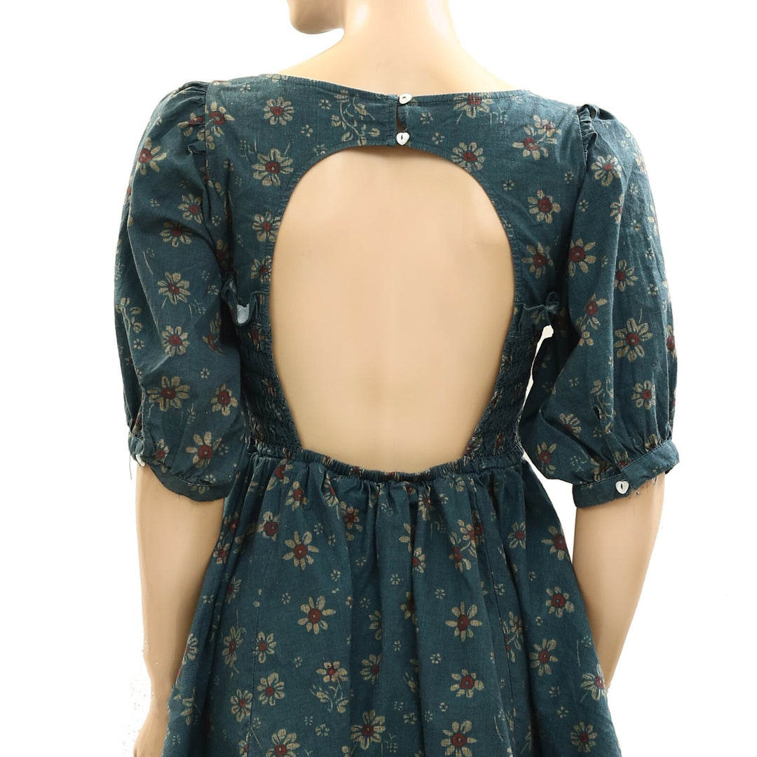 Free People Floral Printed Tunic Mini Dress