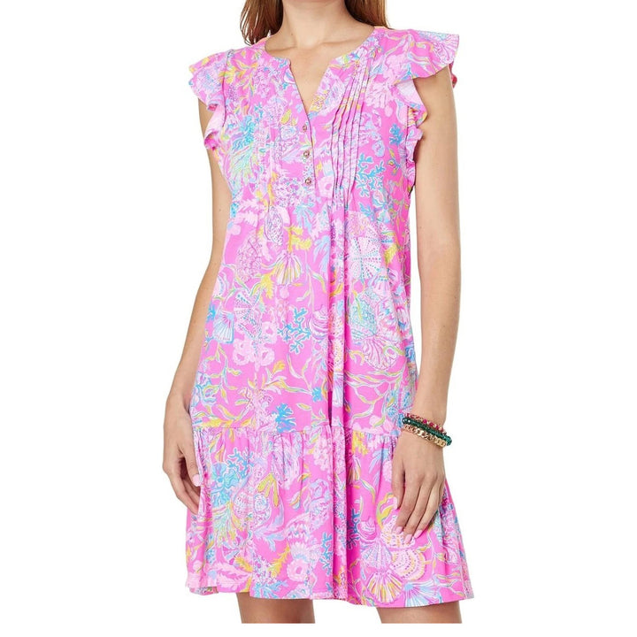 Lilly Pulitzer Golda Flutter Sleeves Mini Dress