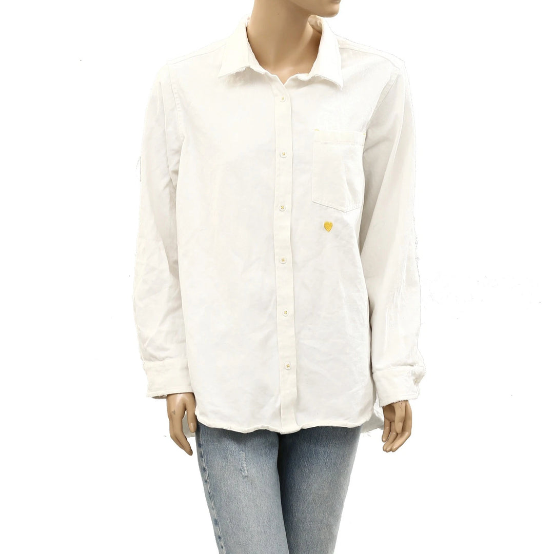 Kerri Rosenthal Mia Shirt Quilted Patch Shirt Top