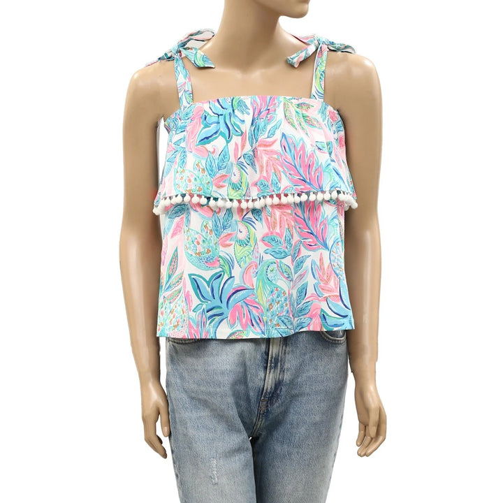 Lilly Pulitzer Benita Floral Print Tank Blouse Top