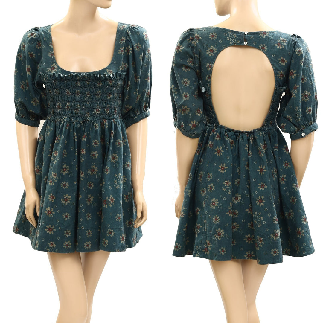 Free People Floral Printed Tunic Mini Dress