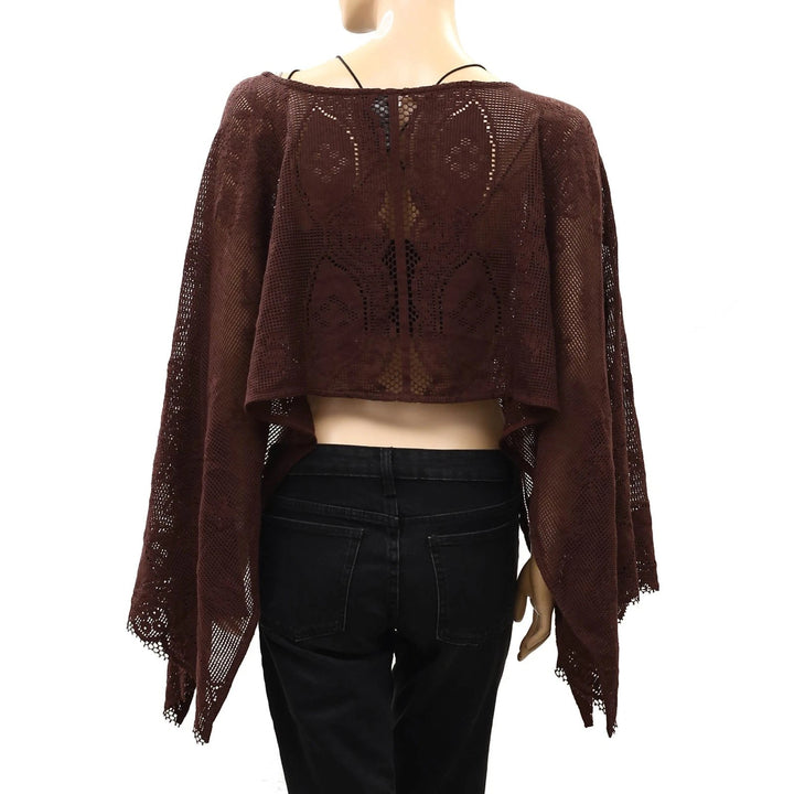 Free People Elsa Poncho Cropped Top