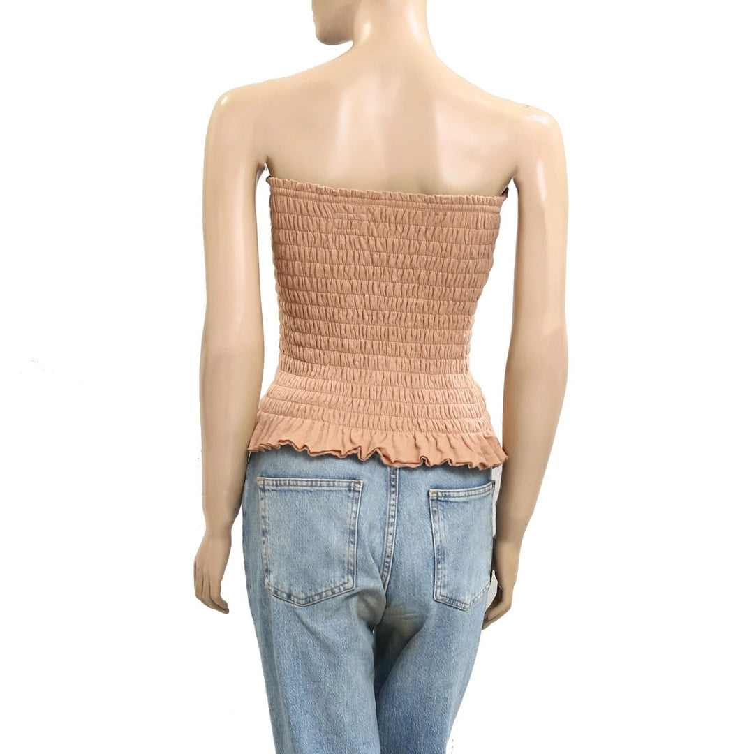 Free People Free-est Lora Smocked Tube Cropped Top