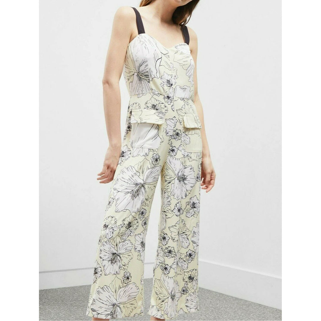 Anthropologie Tropical Floral Printed Jumpsuit Dress