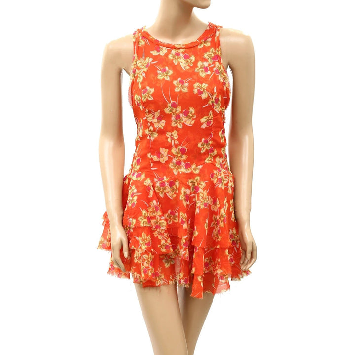 Free People Raven Printed Mini Dress