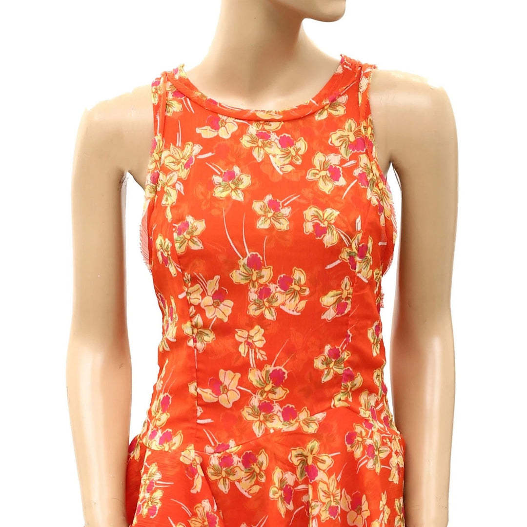 Free People Raven Printed Mini Dress