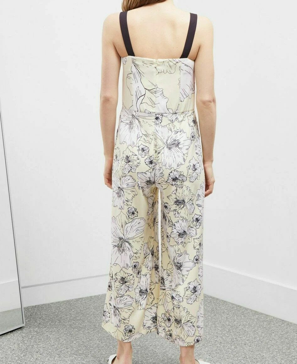 Anthropologie Tropical Floral Printed Jumpsuit Dress