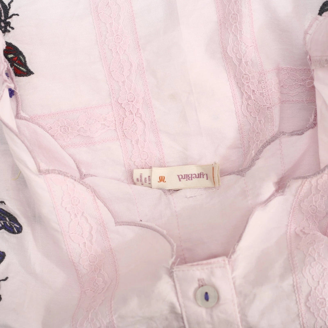Anthropologie LyreBird Sleeveless Embroidered Buttondown Top