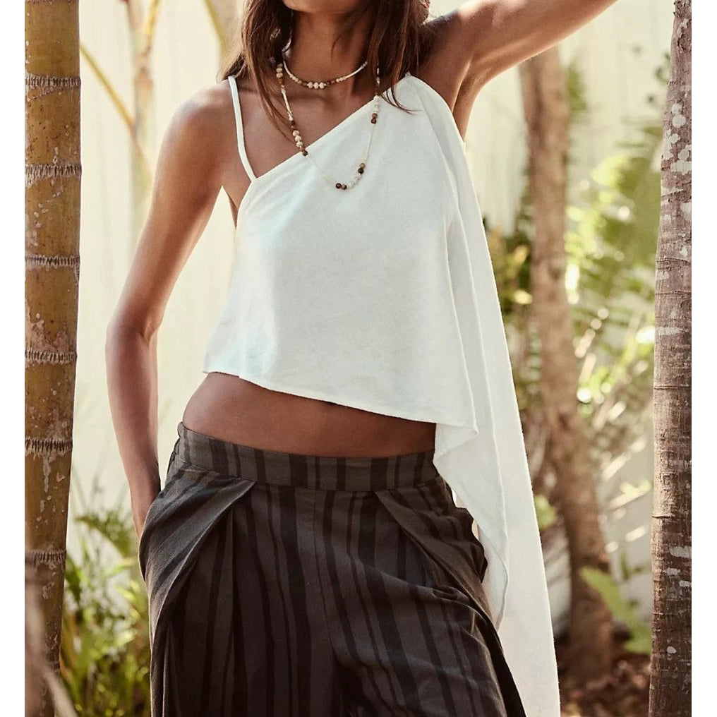 Free People Free-est Sandshell Linen Delia Cami Tank Top