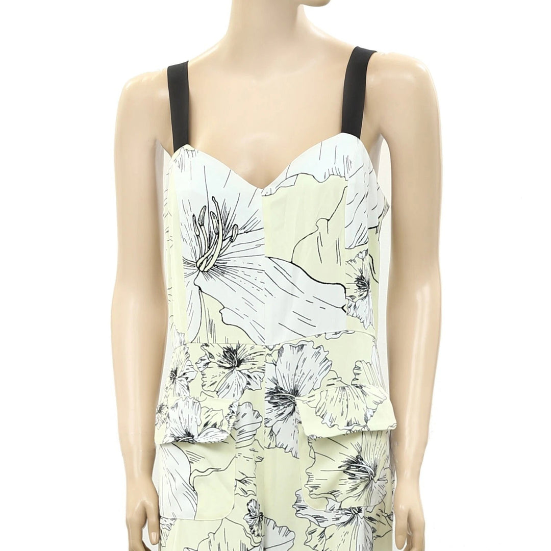 Anthropologie Tropical Floral Printed Jumpsuit Dress
