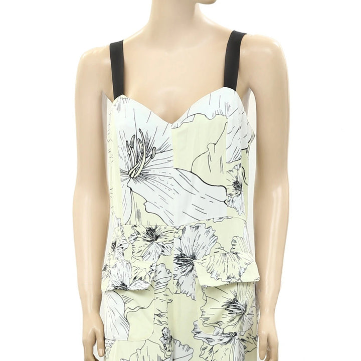 Anthropologie Tropical Floral Printed Jumpsuit Dress