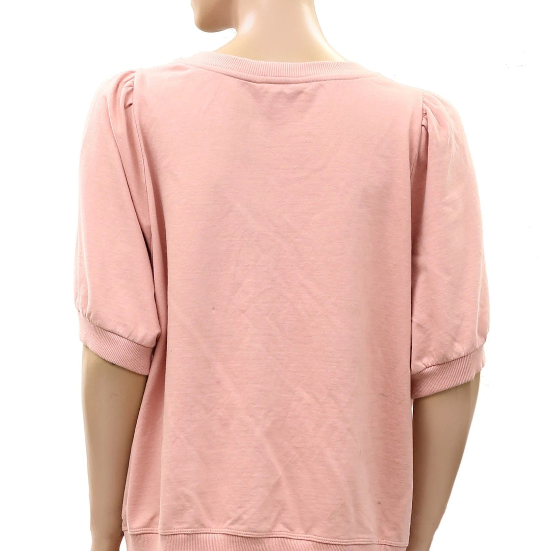 Maeve By Anthropologie Puff-Sleeve Floral Blouse Top