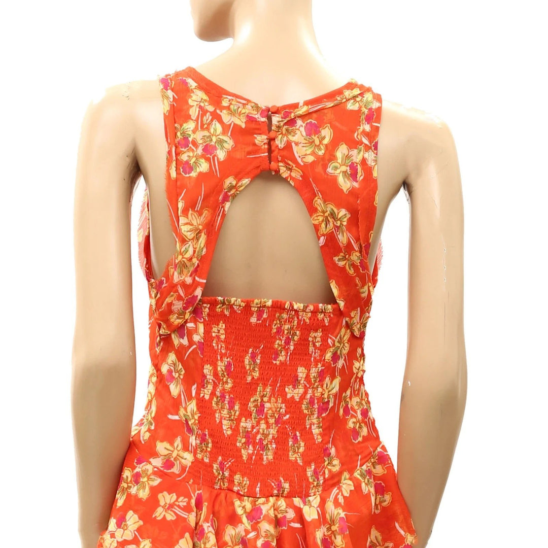 Free People Raven Printed Mini Dress