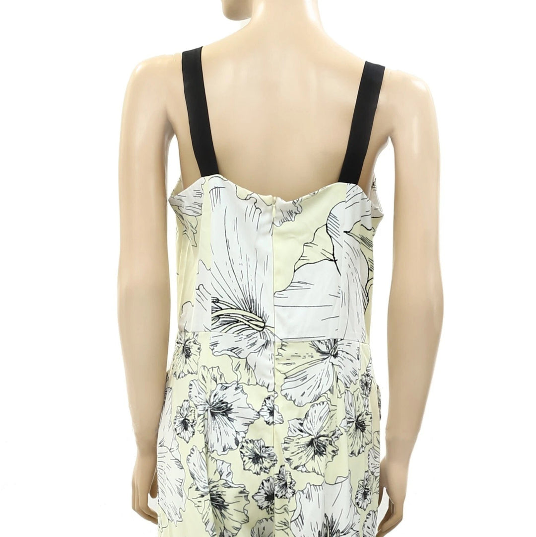 Anthropologie Tropical Floral Printed Jumpsuit Dress