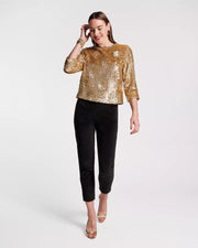 Frances Valentine Taylor Sequin Blouse Top