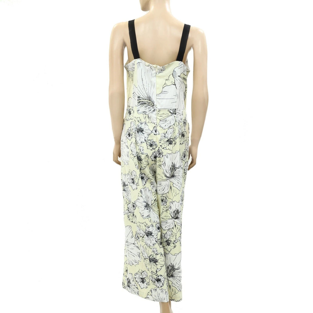 Anthropologie Tropical Floral Printed Jumpsuit Dress