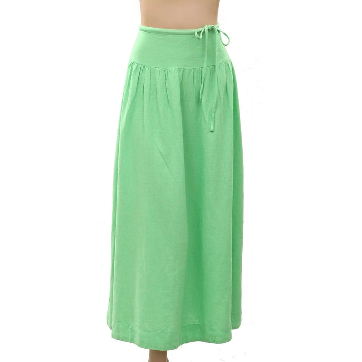 Free People Free-Est Sandshell Linen Maxi Skirt