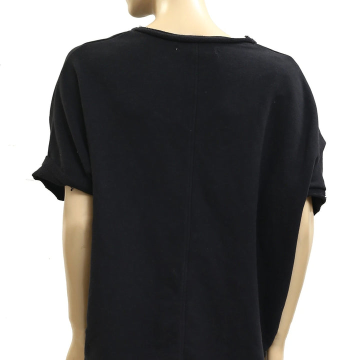 Voyageur By Mersea Frenchie Raw Edge V-Neck Sweatshirt Top