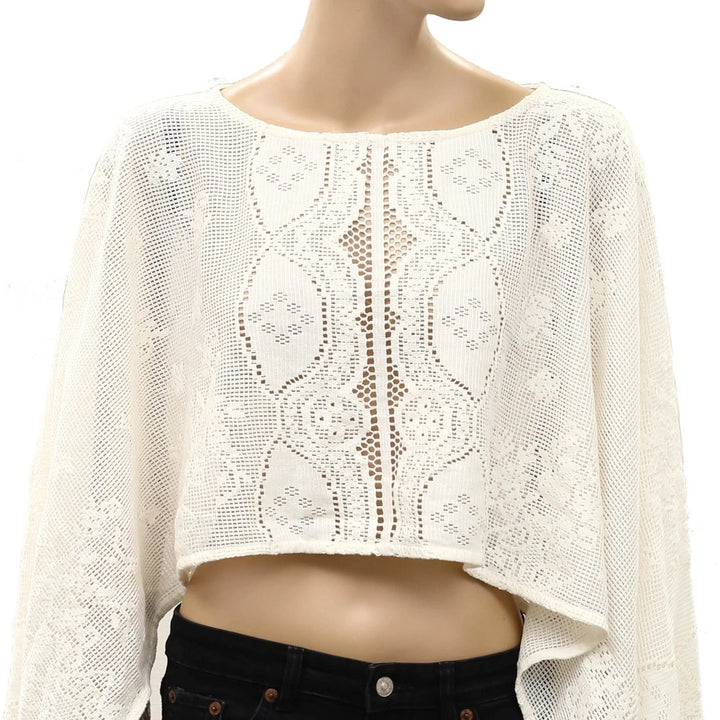 Free People Elsa Poncho Cropped Top