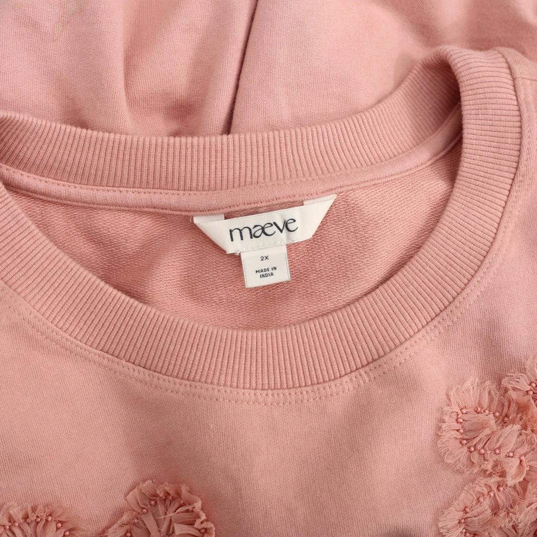 Maeve By Anthropologie Puff-Sleeve Floral Blouse Top
