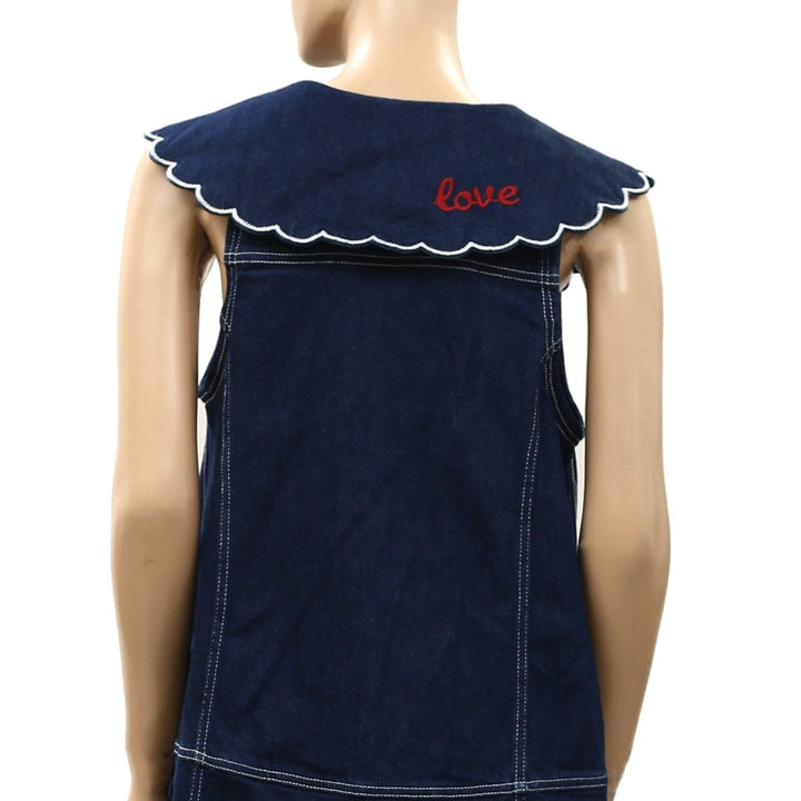Anthropologie Pilcro Scalloped Denim Buttondown Dress