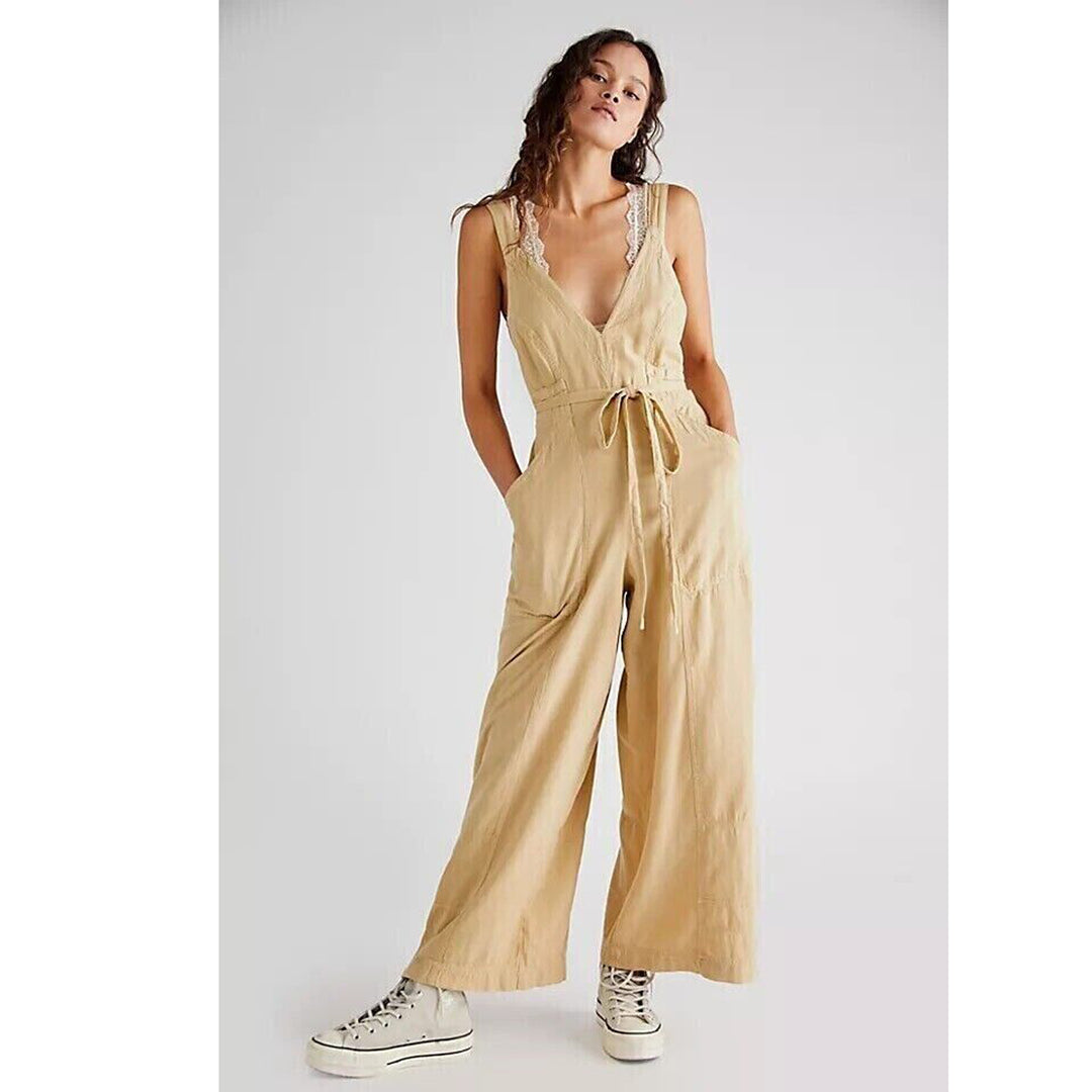 Free People Pretty Simple Utility Jumpsuit Dress