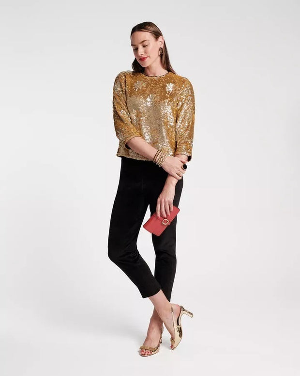 Frances Valentine Taylor Sequin Blouse Top