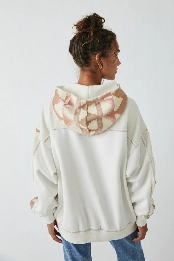 Free People We The Free It's A Vibe Print Hoodie Top