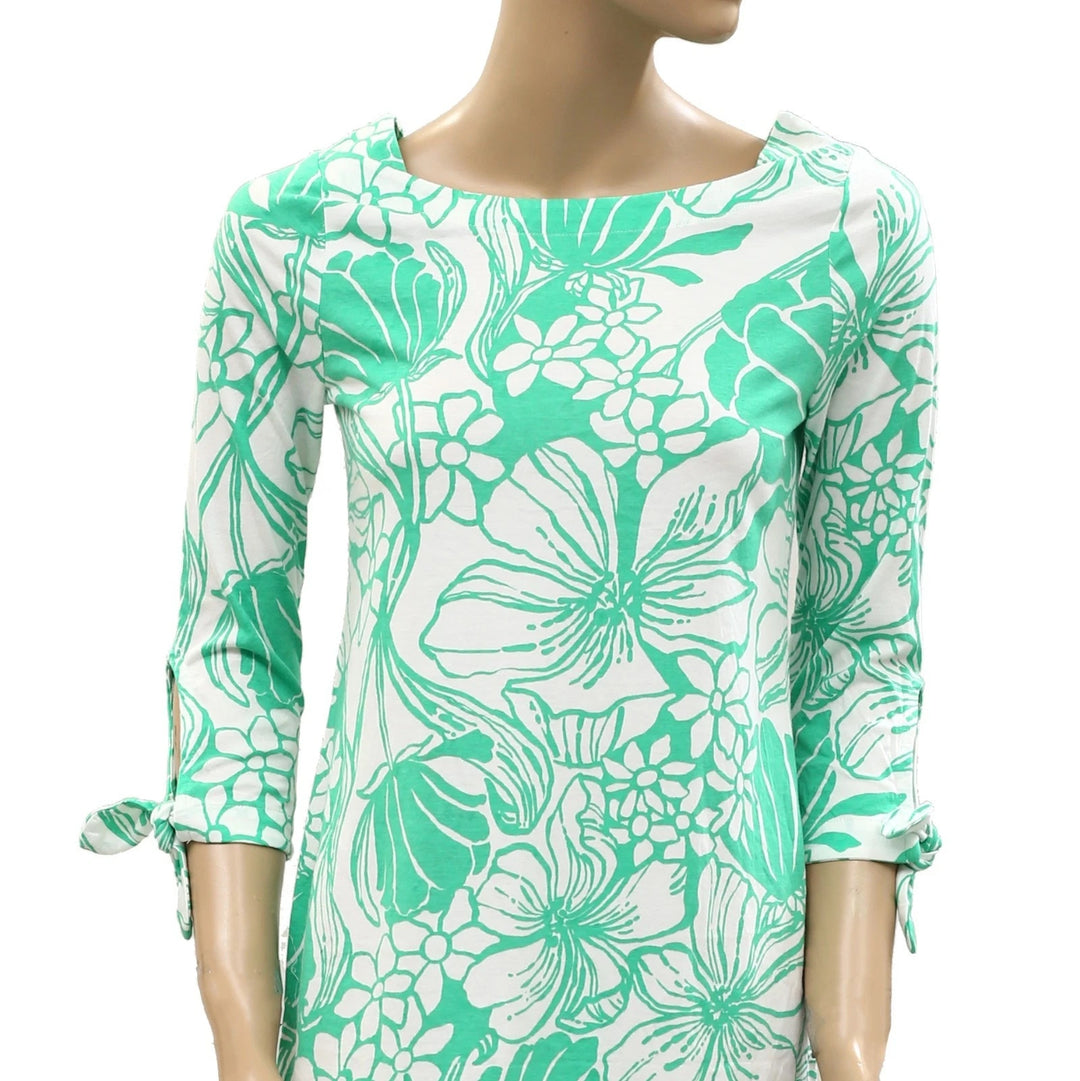 Lilly Pulitzer Lidia Floral Print Boatneck Mini Dress