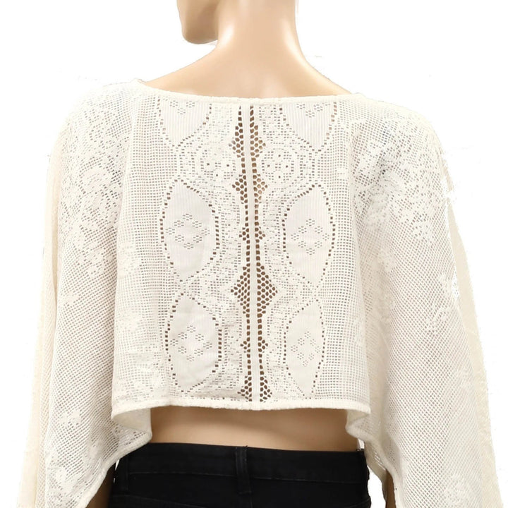 Free People Elsa Poncho Cropped Top