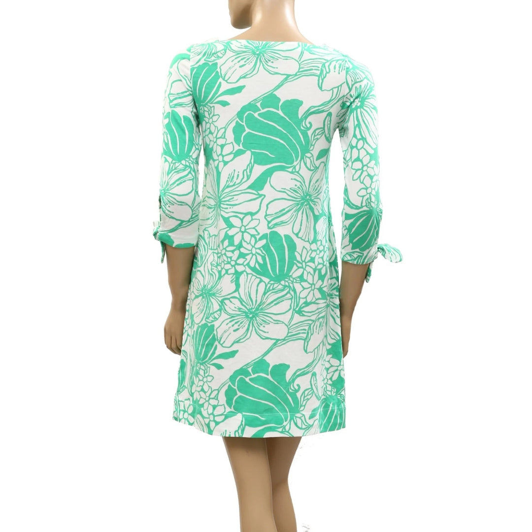Lilly Pulitzer Lidia Floral Print Boatneck Mini Dress