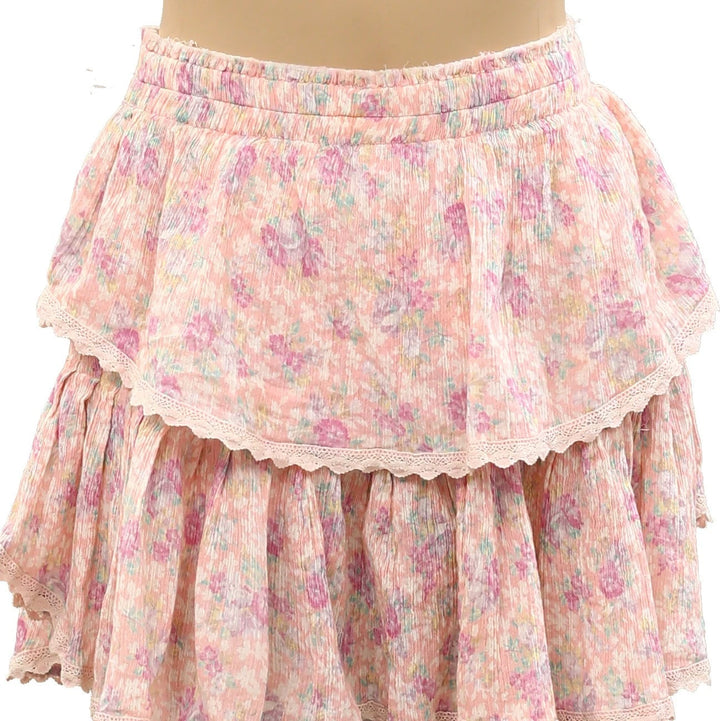 Loveshackfancy Floral Printed Mini Skirt