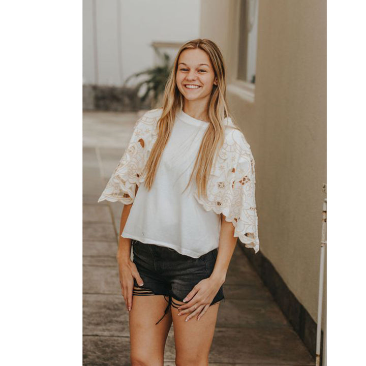 Free People Angel T-Shirt Blouse Top