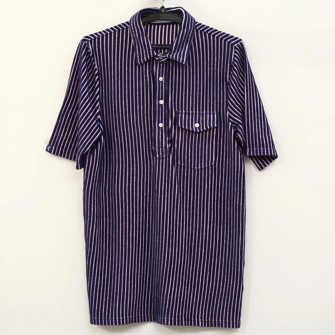 Criquet Terrycloth Strip Players Men's Polo T-Shirt