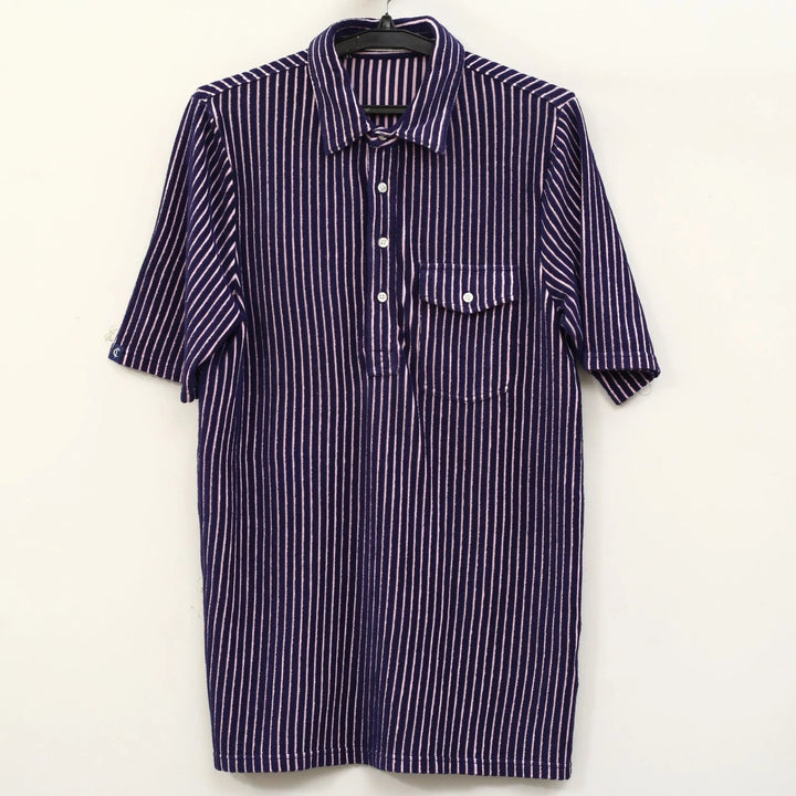 Criquet Terrycloth Strip Players Men's Polo T-Shirt