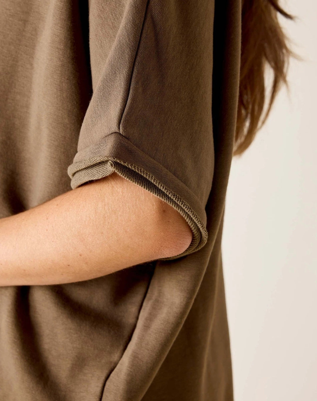 Voyageur By Mersea Frenchie Raw Edge V-Neck Sweatshirt Top