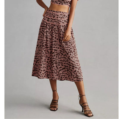 By Anthropologie Crochet Lace Midi Skirt XS