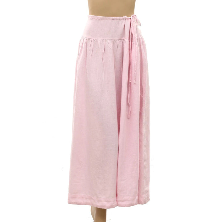 Free People Free-Est Sandshell Linen Maxi Skirt