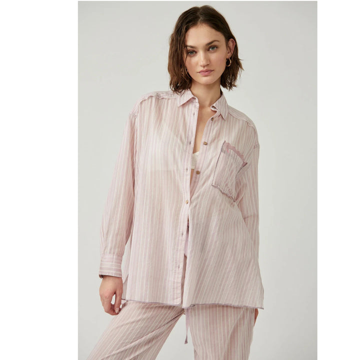 Intimately Free People Sleep Mode Pajama Shirt Tunic Top