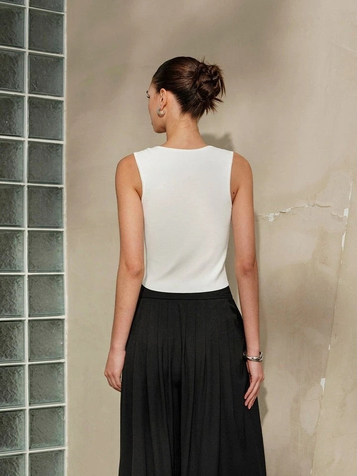 Zara Ribbed Cropped Tank Blouse Top