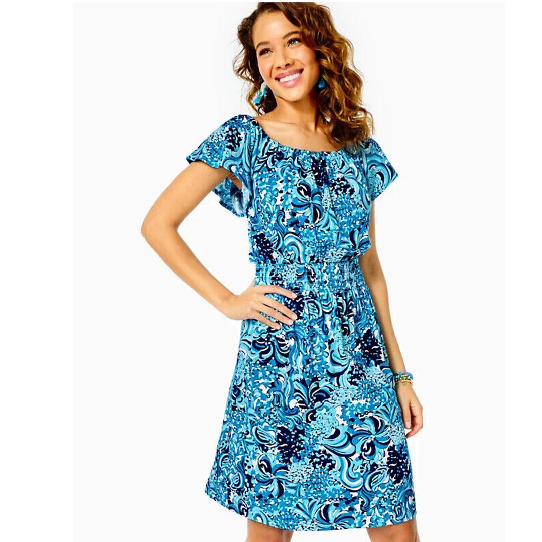 Lilly Pulitzer Clarette Flutter Sleeve Dress