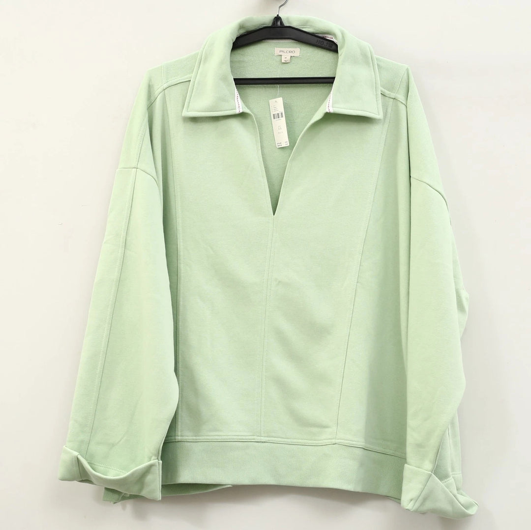 Anthropologie Pilcro Johnny Collar Pullover Sweatshirt Top